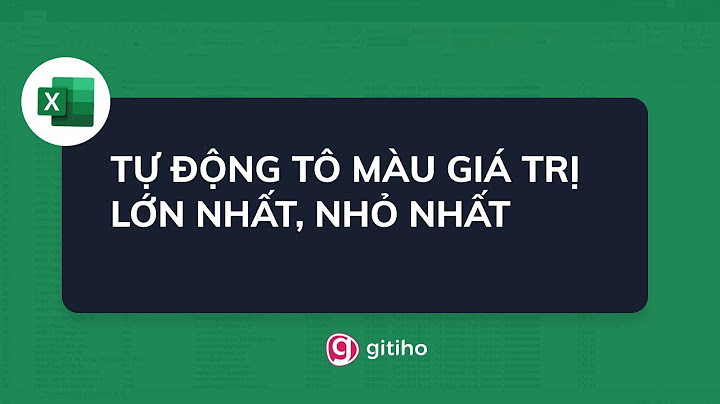 Đánh dấu giá trị nhỏ nhất trong excel