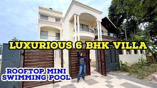 Inside Tour Of 500 Yard Luxurious 6 BHK Duplex Villa With Interior Design & Rooftop Swimming Pool