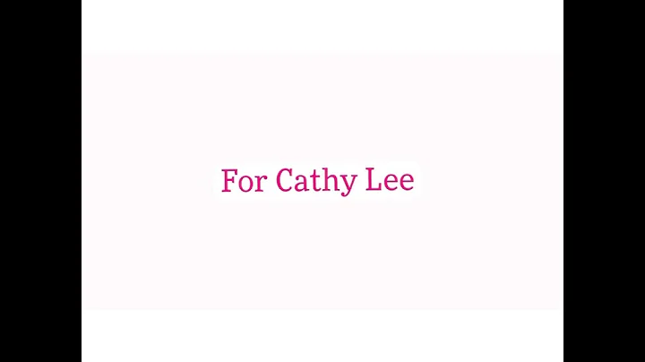 Cathys Song