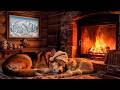 🔴 LIVE 24/7: Sleeping Dog &amp; Cat by Cozy Fireplace 🐶🐱 | 🔥 Crackling Fire Sounds for Sleep