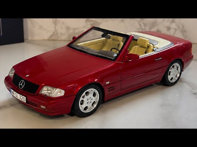 1:18 Mercedes-Benz 500SL R129 1998, amber red - Norev Dealer