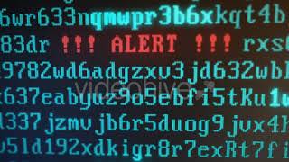 Random Letters and Numbers - ALERT on a Computer Screen | Motion Graphics - Envato elements