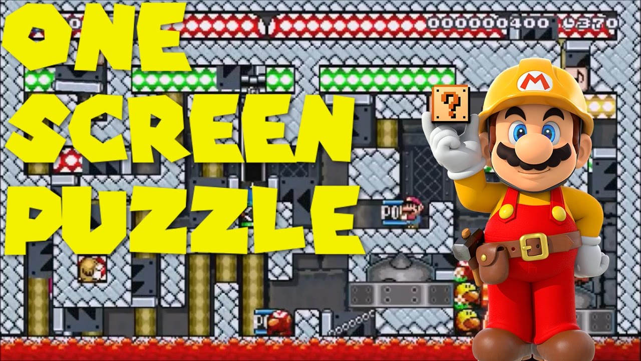 Mario Maker | One Screen Puzzle | BlazeKnight 10 Item Challenge - YouTube