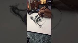 The eyes sketch in charcoal #art #artist #sketch #charcoal #artvlog #explore #fyp