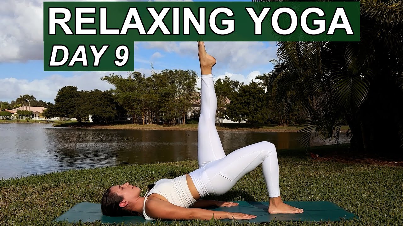 15 Min Relaxing Evening Yoga | Day 9 of 14 Days of Yoga for Beginners Challenge