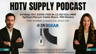 DVIGear DVI-23100-FOD 8x LC 50/125u MMF Optical Plenum Cable Black, 100 Meters