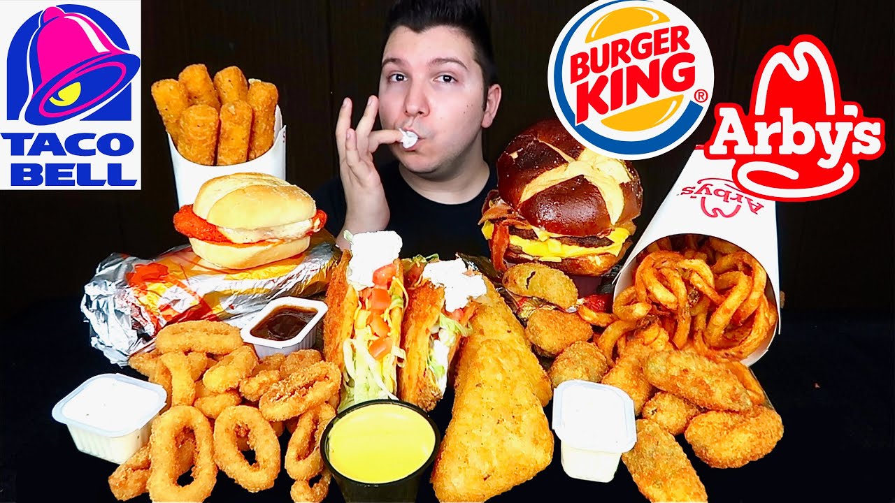 Arby's, Burger King, & Taco Bell • MUKBANG YouTube