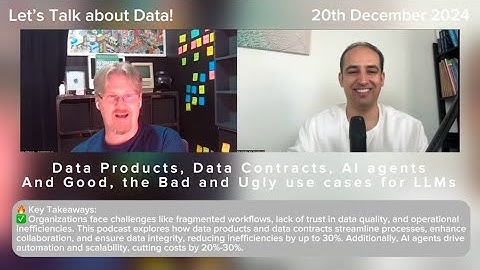 Episode#28: Data Products, Data Contracts, AI agents & Good, Bad & Ugly LLM UCs ​⁠with Shane Gibson