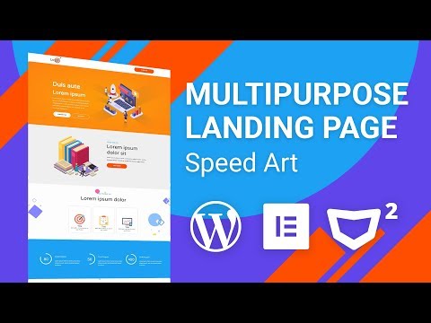 Multipurpose Landing Page - Speed Art with #WordPress #Elementor #Monstroid2