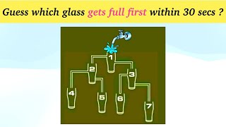 Brain Teaser Puzzle - Guess which glass gets full first within 30 secs ? screenshot 3