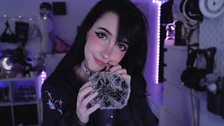 ASMR ☾ can you wait for your tingles? 👀✨ counting down to fluffy mic scratching 😴