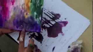 Improvised fingerpainting with Watercolor. Speed painting