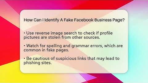 How Can I Identify A Fake Facebook Business Page? - Everyday-Networking