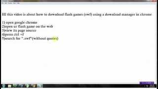 how to download flash (swf)games on chrome