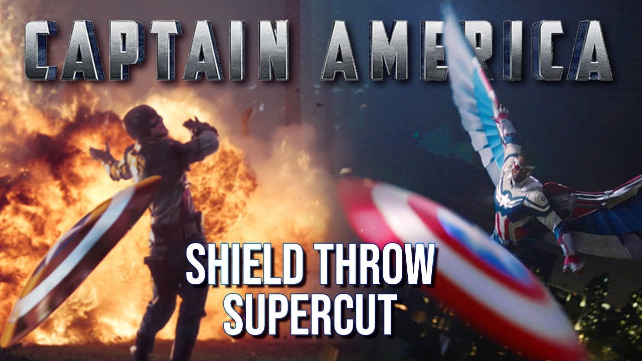 Captain America Shield Throw Supercut (Including The Falcon and The