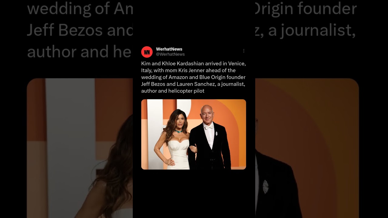 Kim and Khloe Kardashian arrived in Venice, Italy, with mom Kris Jenner ahead of the wedding of