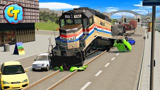 Train Accidents Derailments ✅ Stupid Drivers Special Video #3 ✅ BeamNG DRIVE