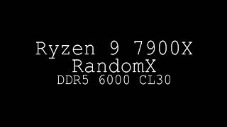 Ryzen 9 7900X RandomX Benchmark DDR5 6000 Mhz CL30 Memory
