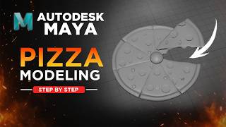 Realistic Pizza in Autodesk Maya 🍕 | Full Modeling Timelapse (100% 3D)