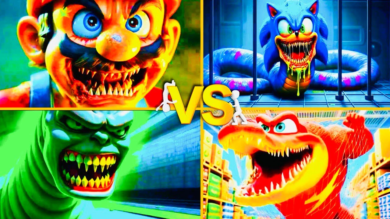 Sonic Monster 🆚 McQueen’s Crocodile 🆚 Thomas Train Eater 🆚 Mario Monster – Tiles Hop EDM Rush