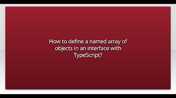 How to define a named array of objects in an interface with TypeScript?