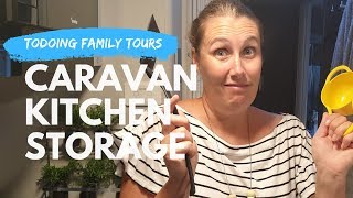 Caravan RV Kitchen Storage Ideas Tour  How we do it in a Jayco