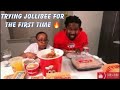 TRYING OUT JOLLIBEE FOR THE FIRST TIME WITH MY BROTHER!!! ASMR/MUKBANG STYLE!!