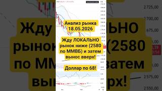 Анализ рынка 18.05.2026 / Жду ЛОКАЛЬНО рынок ниже (2580 по ММВБ) и затем вынос вверх! Доллар по 68!