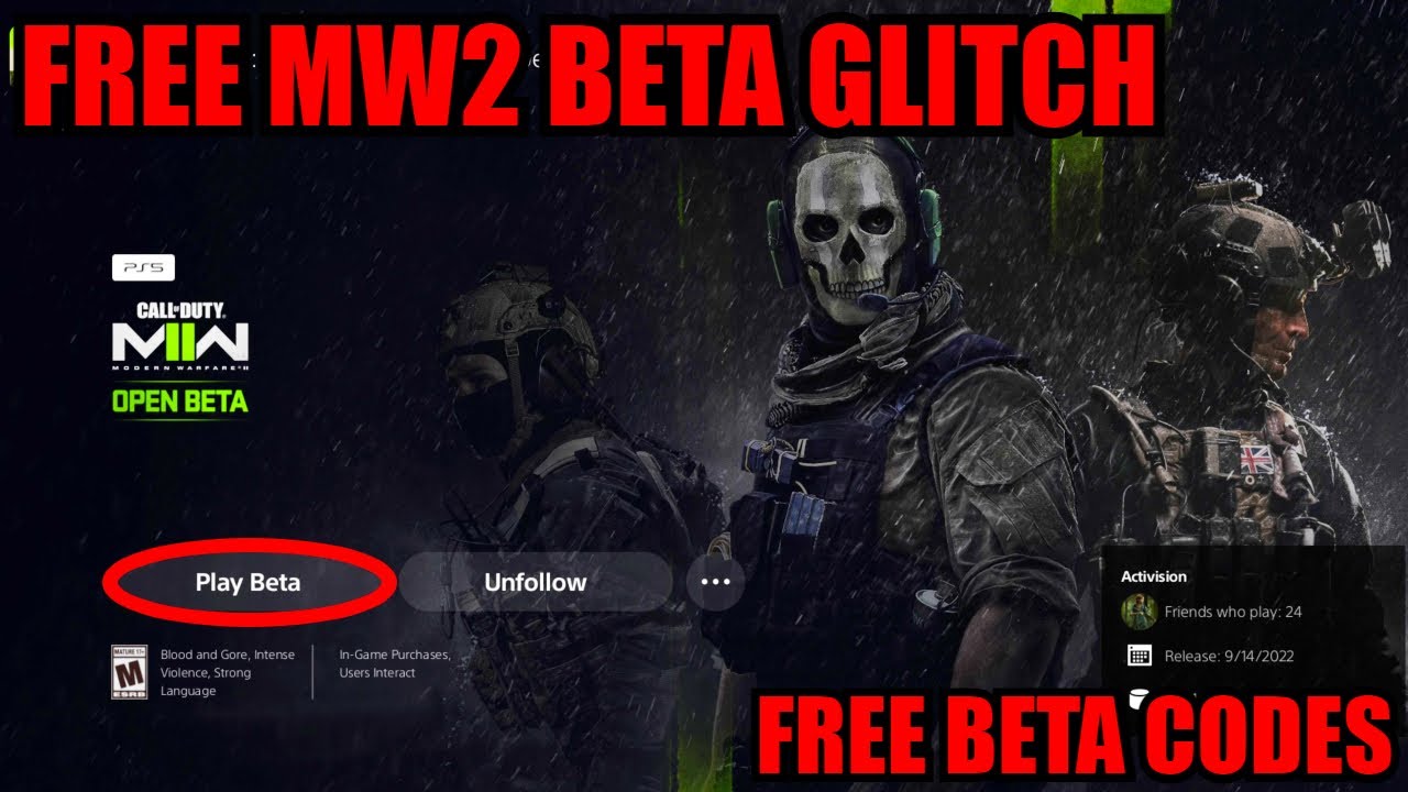 Obey Cyborg on X: Giving away a few MW2 Beta codes! RT & Follow