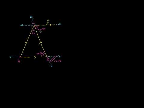 ტოლფერდა სამკუთხედის კუთხეების პოვნა (მაგალითი 2)