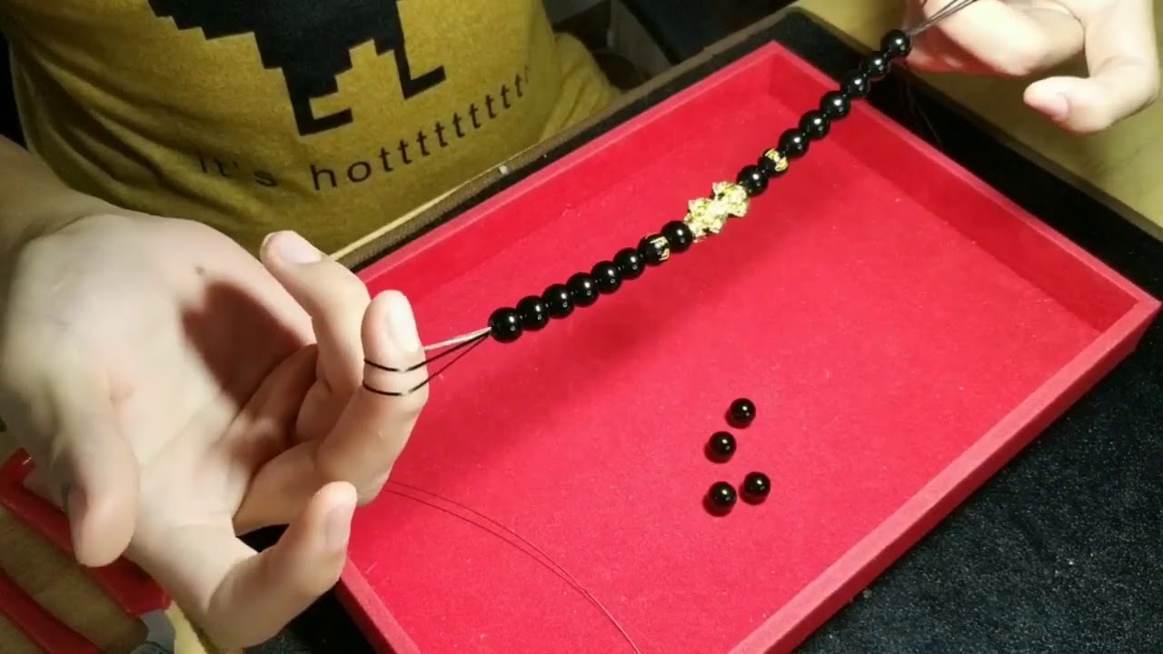 วิธีการร้อยสร้อยข้อมือกำไลหิน