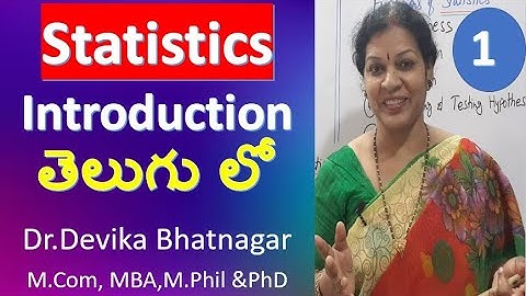1. Business Statistics Subject - Introduction In Telugu