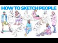 How to sketch people quickly  accurately