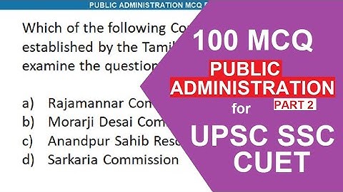 Public Administration | mcq | part 2 | #upsc #ssc #ssccgl #cdsexam