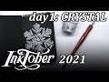 INKTOBER 2021 // day 1: CRYSTAL // White ink drawing demo