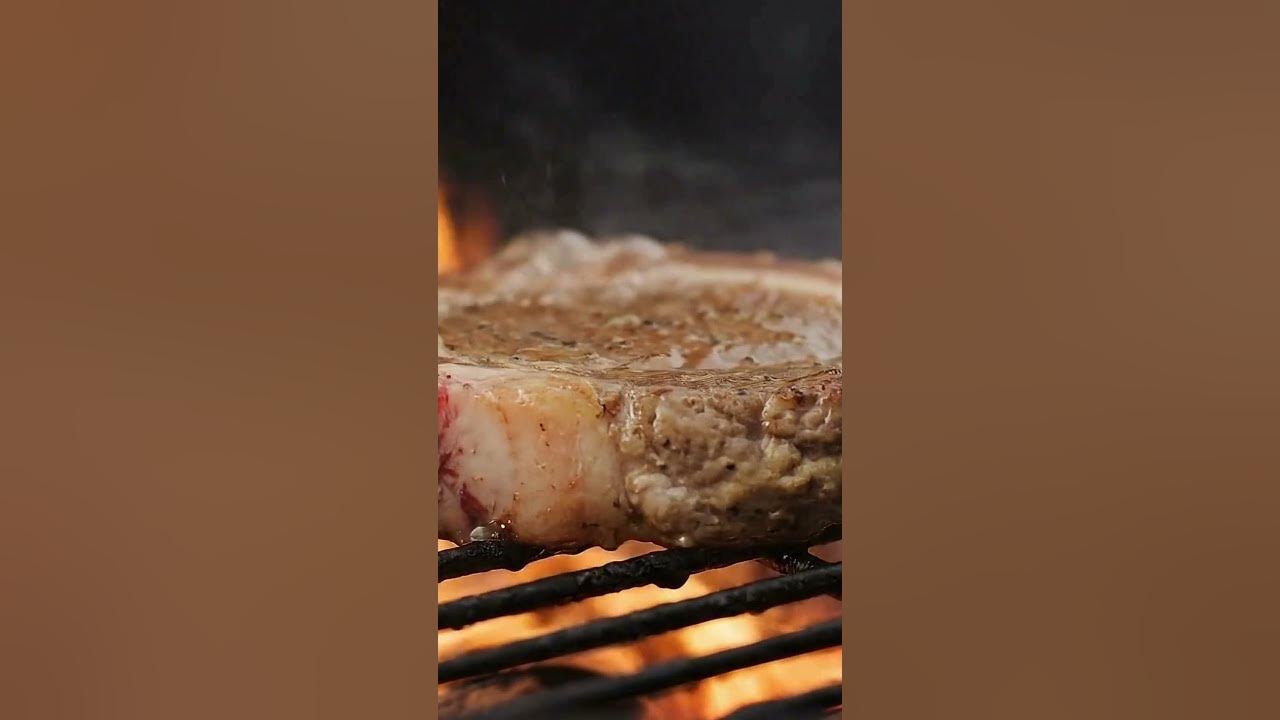 Sizzling Steak on the Grill ASMR 🔥🥩 | Ultimate Slow-Mo BBQ #shorts #asmrfood #barbecue