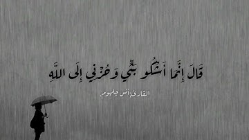قال إنما أشكو بثي وحزني إلى الله  تلاوة مبكية للشيخ انس جلهوم