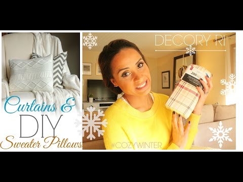 diy-curtains-&-sweater-pillows!