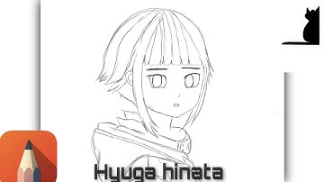 Drawing sketch | hyuga hinata | autodesk sketchbook | part 1