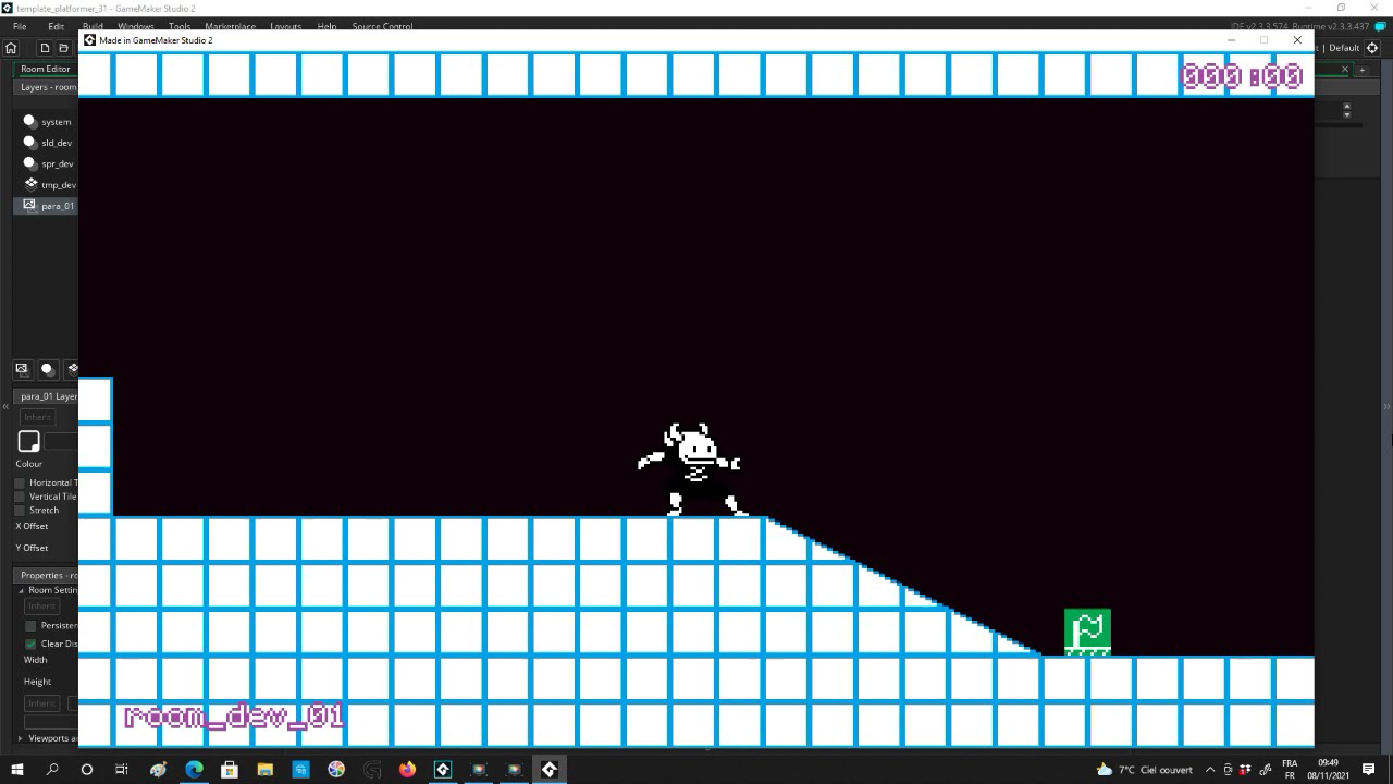 my platformer template game dev