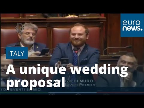 Italian MP proposes marriage during parliament debate on post-earthquake reconstruction