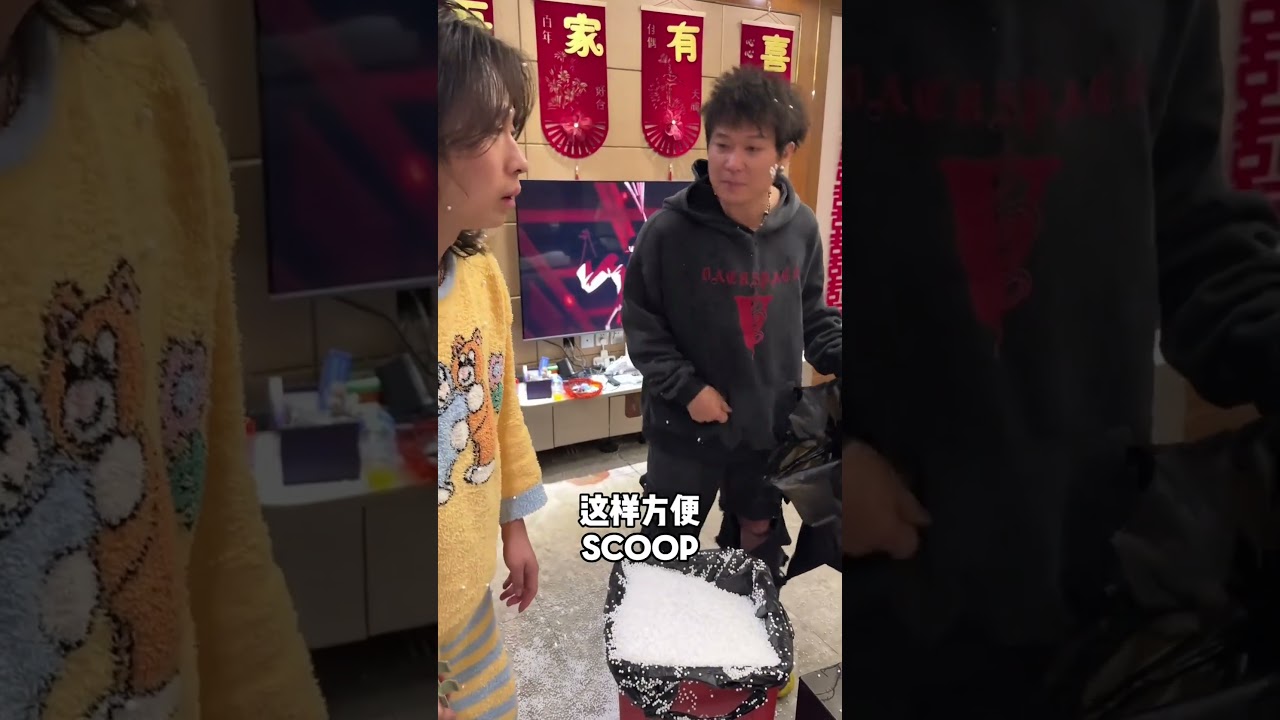 He accidentally explodes his bean bag chair and spills white foam balls