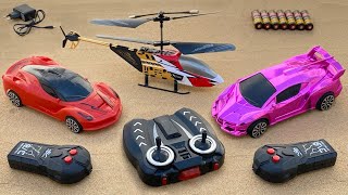 New RemoteControl RC Flying Helicopter with Rechargeable Light Car and Airplane Unboxing & Testing😍