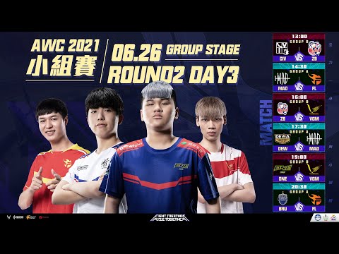 AWC 2021 | 小組賽 Group Stage  Day7 2021/6/26 13:00《Garena 傳說對決》