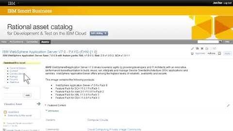 Demo #8 -- Working with the Asset Catalog - IBM Dev and Test Cloud, v1.3