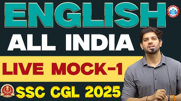 SSC Exams 2025 | All India English Mock Test - 01 | Check Your Level | By Sanjeev Thakur Sir #ssc