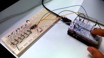 Shift register with 12 LEDs and timer