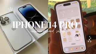 iphone 14 pro unboxing | aesthetic customization & setup
