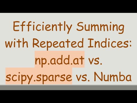 Efficiently Summing with