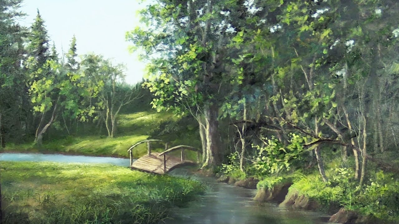 Bridge over the Creek | Landscape Oil Painting